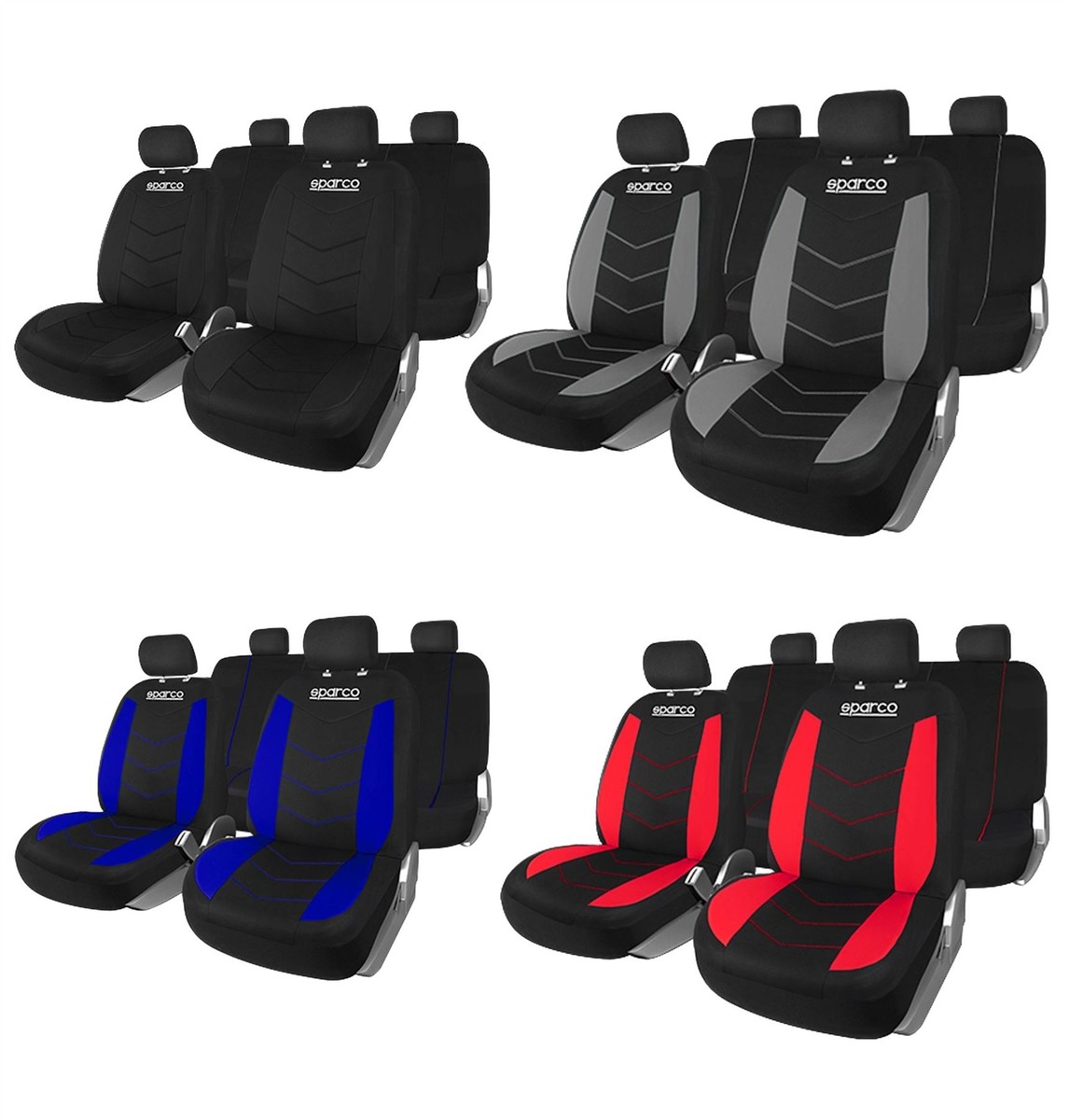 Car Seat Cover Set To Fit Ford Fiesta, Piece Set Sparco Washable