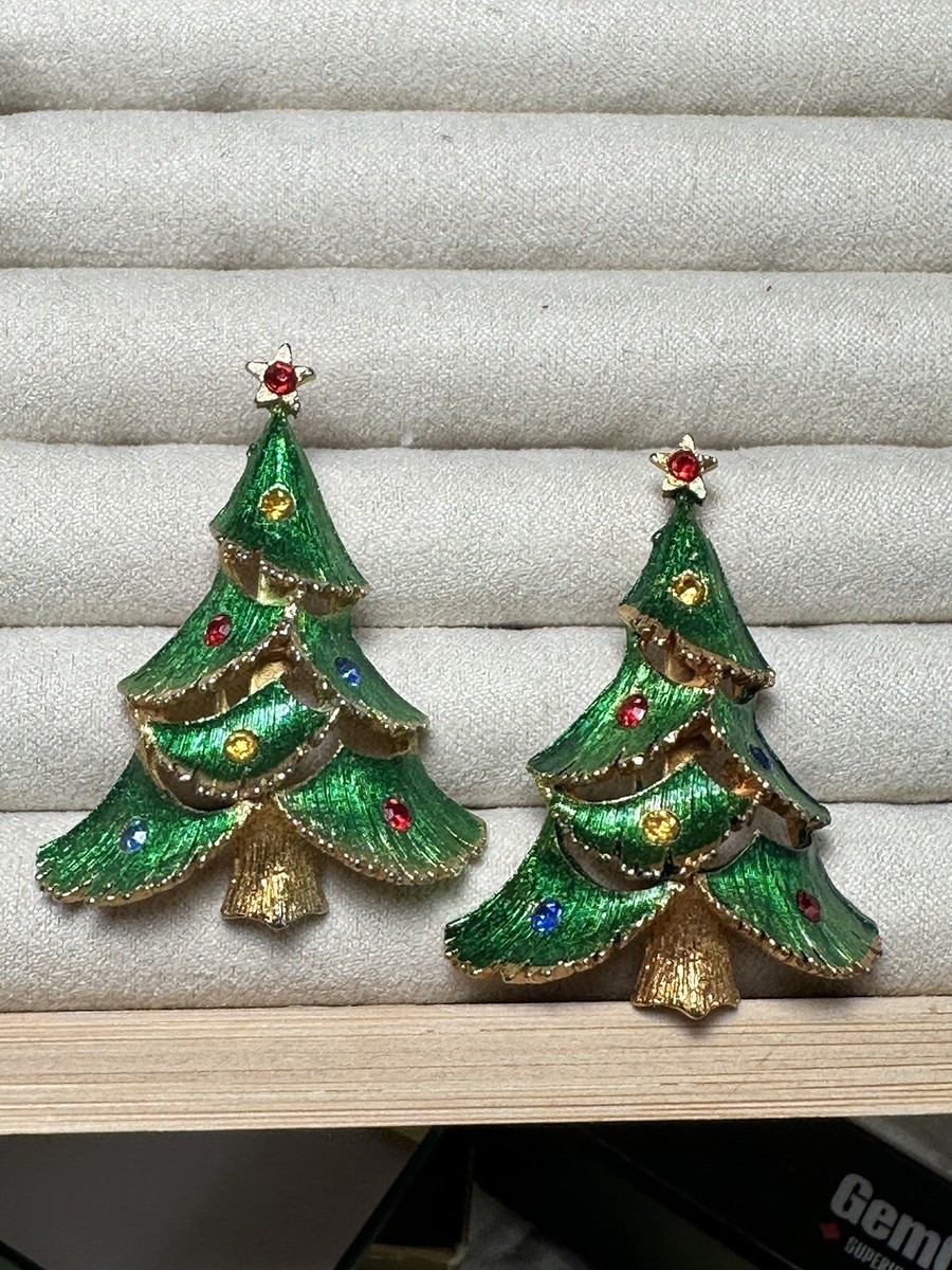 Vintage Christmas Brooches all by JJ . Four brooches total View 2