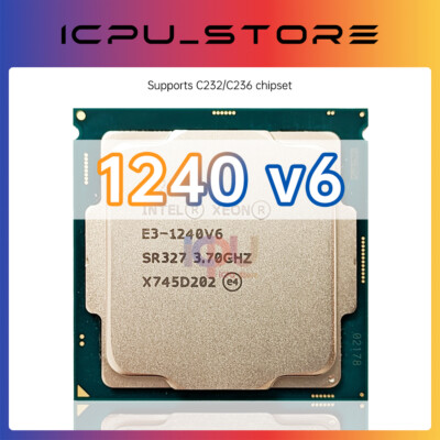 Intel Xeon E3-1240 v6 SR327 3.7GHz 4Cores 72W LGA1151 CPU Processor