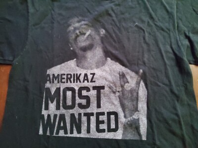 Tupac Amerikaz Most Wanted Graphic T-Shirt 2013 Mens Size XL Rap Crisp No Square