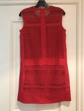 J.CREW Crochet Sleeveless Shift Dress Poppy XS