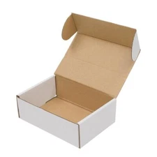 1000 - 6 x 4 x 2 White Corrugated Mailers Shipping Packing Fold Boxs 6x4x2