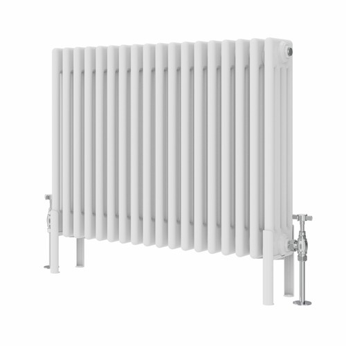 Vertical Horizontal Cast Iron Style Traditional Radiator Heated Towel Rail White - Picture 7 of 84