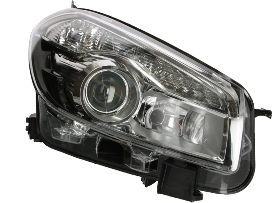 Phare avant droite pour Nissan Qashqai 1 phase 2 noir avec moteur électrique