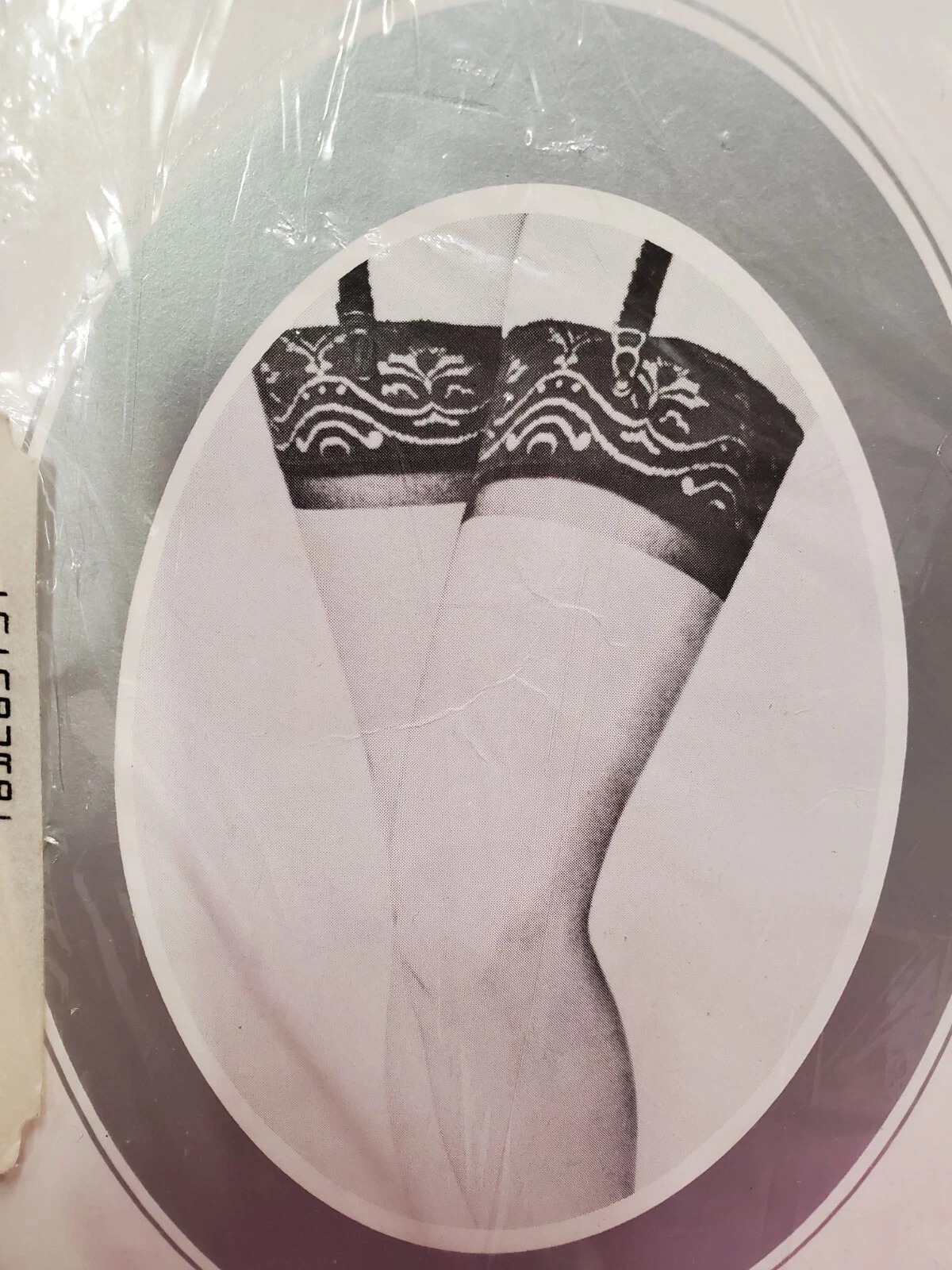 Bas jarretière haut dentelle romantique Christian Dior albâtre cuisse hi taille 2 sissy