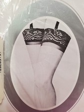 Christian Dior Romantic Lace Top Garter Stockings Albaster Thigh-Hi Size 2 Sissy