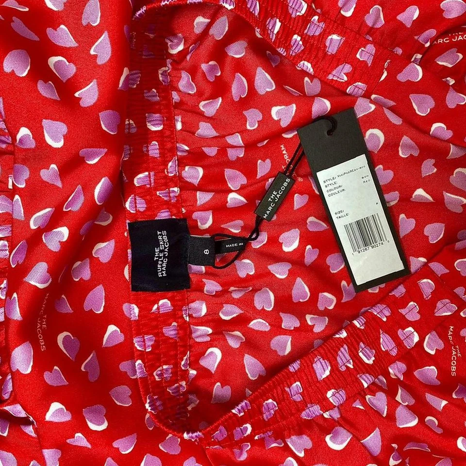 The Marc Jacobs Heart Printed Ruffle Skirt Size US 8-UK 12 - Image 4 of 4