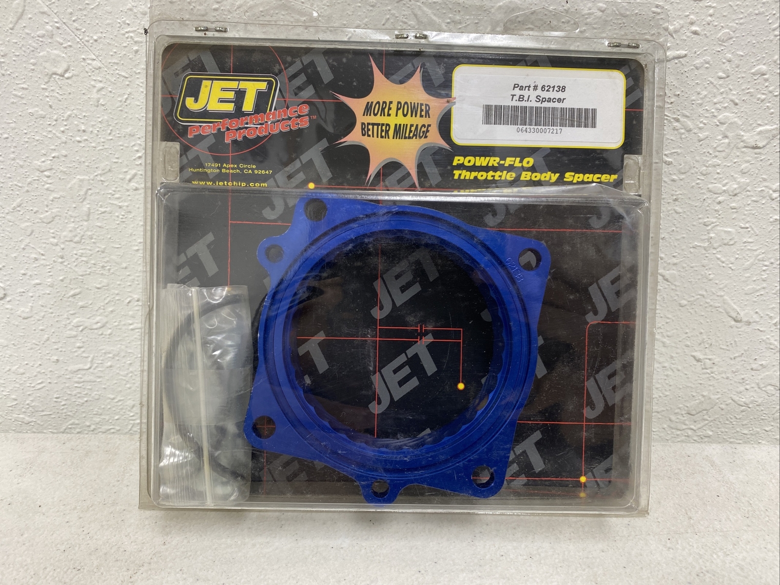 Jet Performance 62138  Powr-Flo Throttle Body Spacer Stock#C2/1