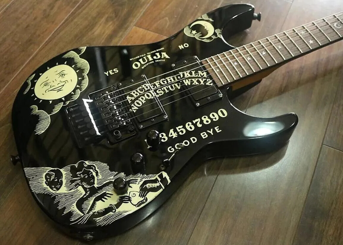 Factory Customized Ouija Black Kirk Hammett Signature Electric