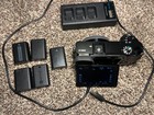 Sony Alpha A6000 24.3Mp Mirrorless Digital Camera - Black With 5 Batteries