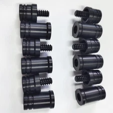 12pcs 3/8x10 Joint Protectors/Joint Billiard Pool Cue Protector Black