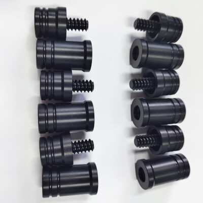 12pcs 3/8x10 Joint Protectors/Joint Billiard Pool Cue Protector Black
