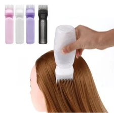 1pc Salon Hair Oil Applicator Bottle - Comb Tip for Hair Dye & Treatment-NEW