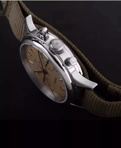 Mens Watch 1963 Pilot Watch 42mm Retro Quartz Chronograph. - Picture 2 of 11