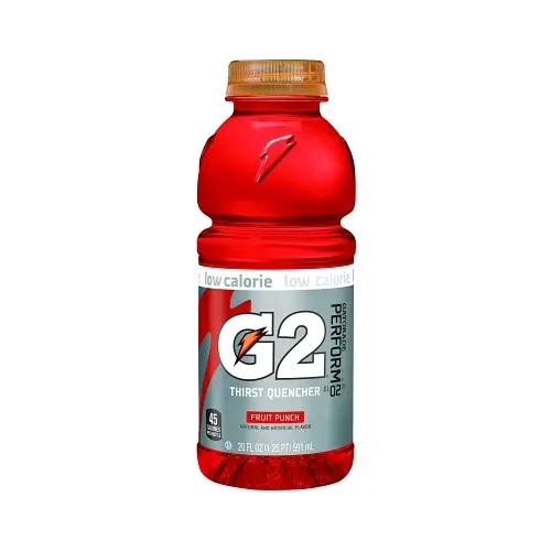 Gatorade G2 Low Calorie Thirst Quencher, 20 Oz, Wide Mouth Bottle, Fruit Punch