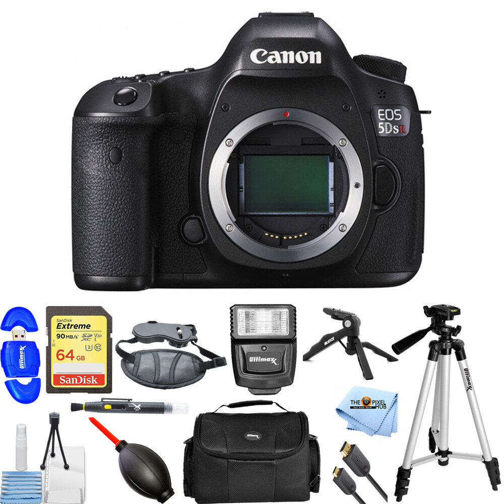 再出品　Canon EOS 5DS R 本体 オプション多数 Canon EOS 5DS R DSLR Camera (Body Only) 0582C002 + 64GB + Flash +