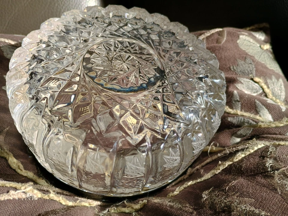 Candy bowl vintage cristal y plata ensayo 875 URSS. Jarrón, pátina natural. Foto 3 de 4