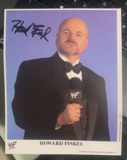 HOWARD FINKEL Fink ANNOUNCER WWE WWF SIGNED PHOTO autographed guaranteed 8x10