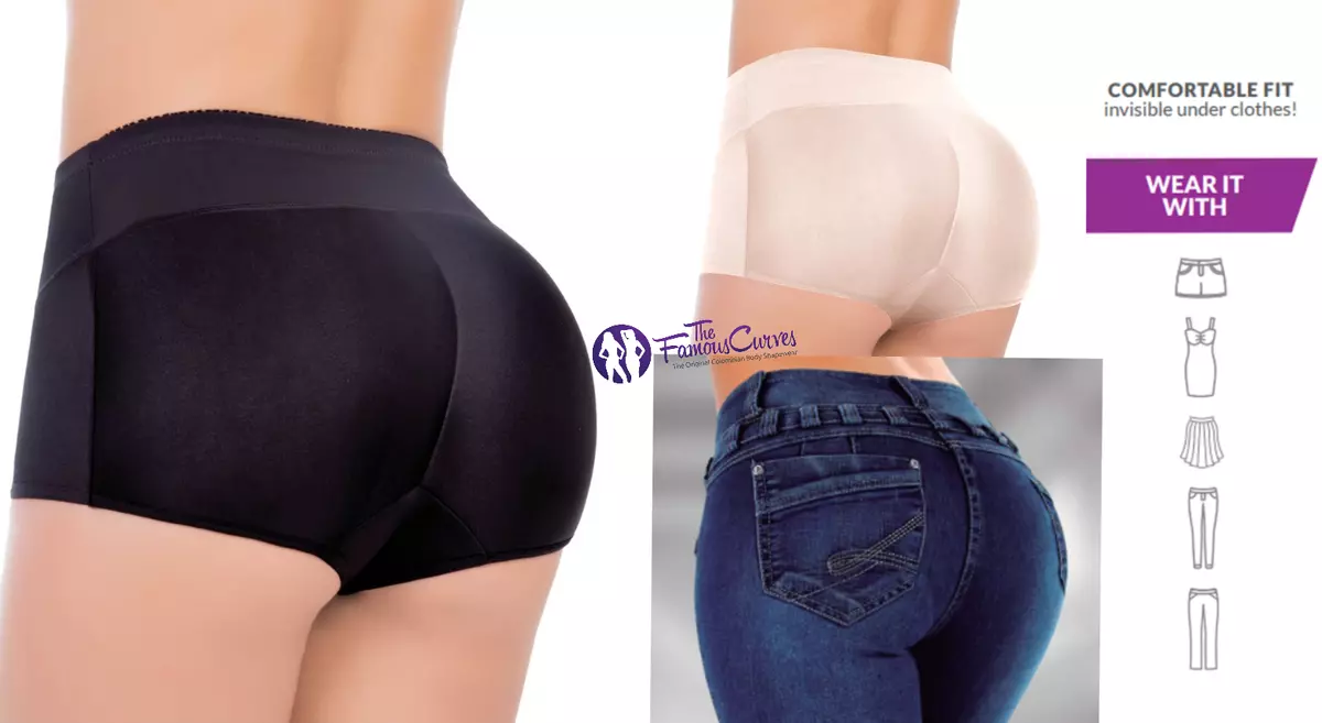 Estéril Profesión salón Fajas Colombianas Women Butt Lifter&#039;s Padded Panty Calzon con Relleno  | eBay