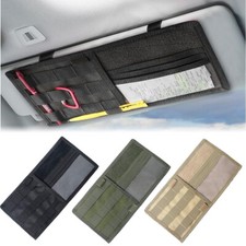 Large Tactical Vehicle Panel Organizer Pouch MOLLE Car Sun Visor Holder Bag Case