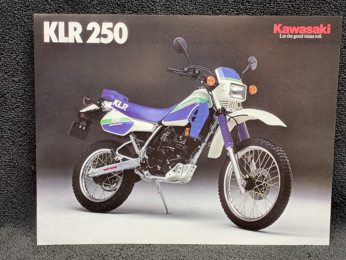Vintage 1988 KAWASAKI KLR250 MOTORCYCLE DEALERS SALES BROCHURE