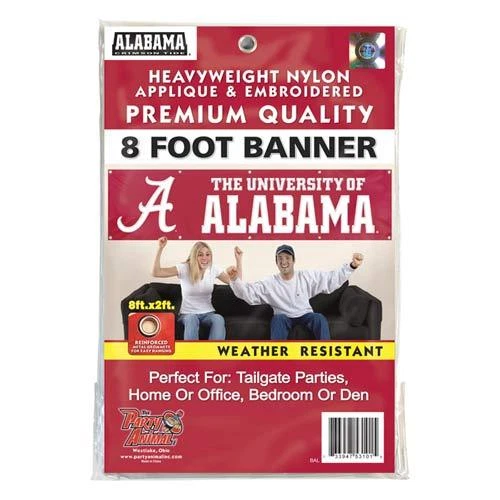 ALABAMA 8' X 2' BANNER 8 FOOT ROLL TIDE BAMA CRIMSON FOOTBALL SIGN UNIVERSITY - Image 2 of 4