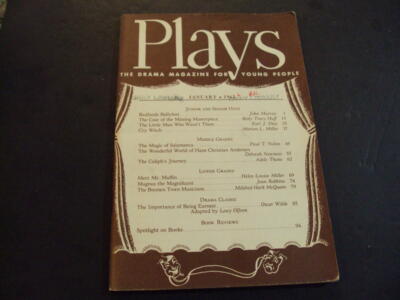 Plays Drama Mag for The Young Jan 1962 Cry Witch, Hans Christian Anders ID:52297