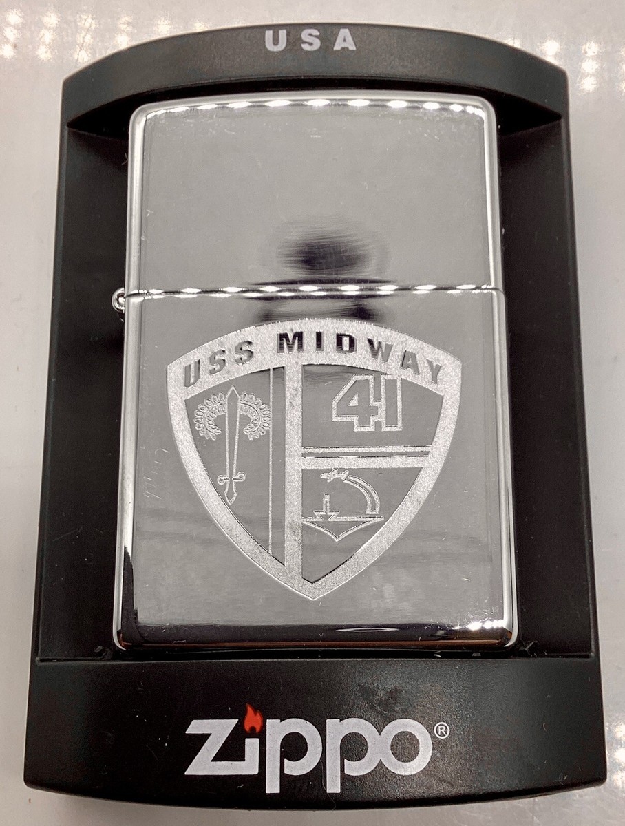 その他 USS MIDWAY CV-41 Zippo Vietnam War - USS Midway CV-41 Zippo Lighter - M1 Militaria