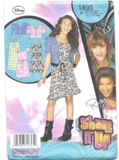 Simplicity 1895, Girls' Pullover Dress and Jacket, Size A 7-16, Sewing Pattern