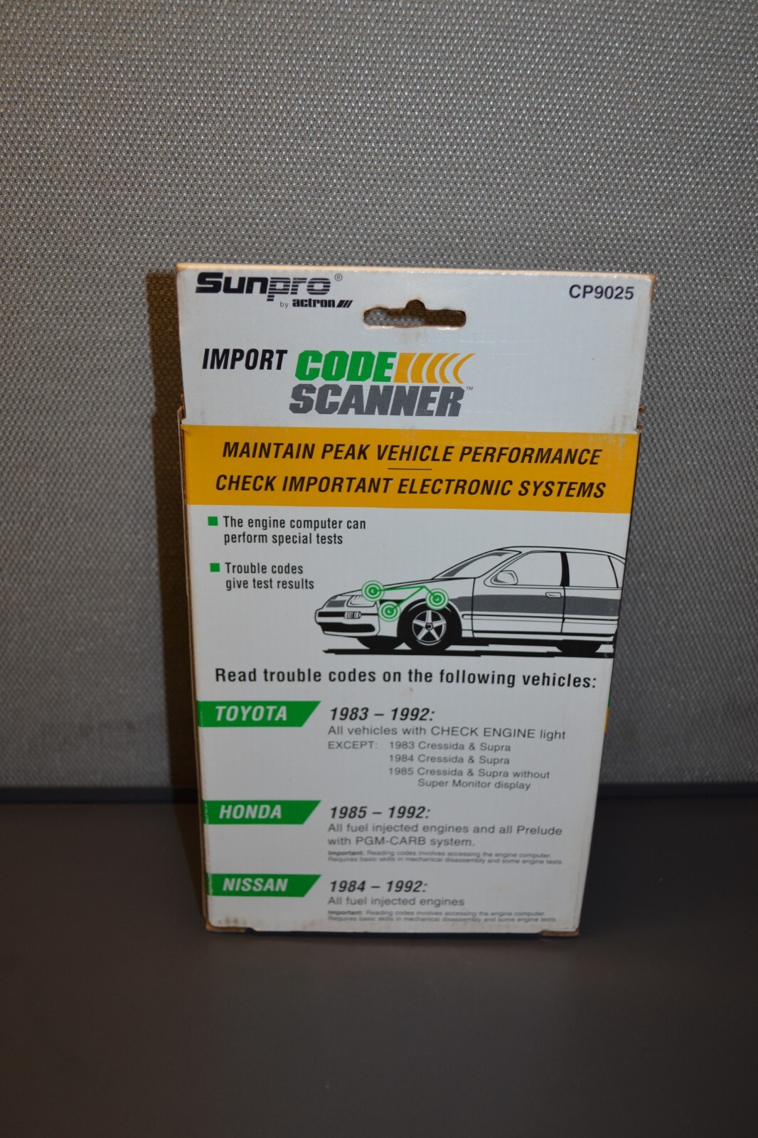 Vehicle Computer Code Reader 1993 Sunpro Car Computer Code Reader Nissan Toyota, Honda - Open Box | eBay