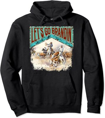 Let's Go Brandin' Funny Western Vintage Cool Gift Unisex Hooded Sweatshirt