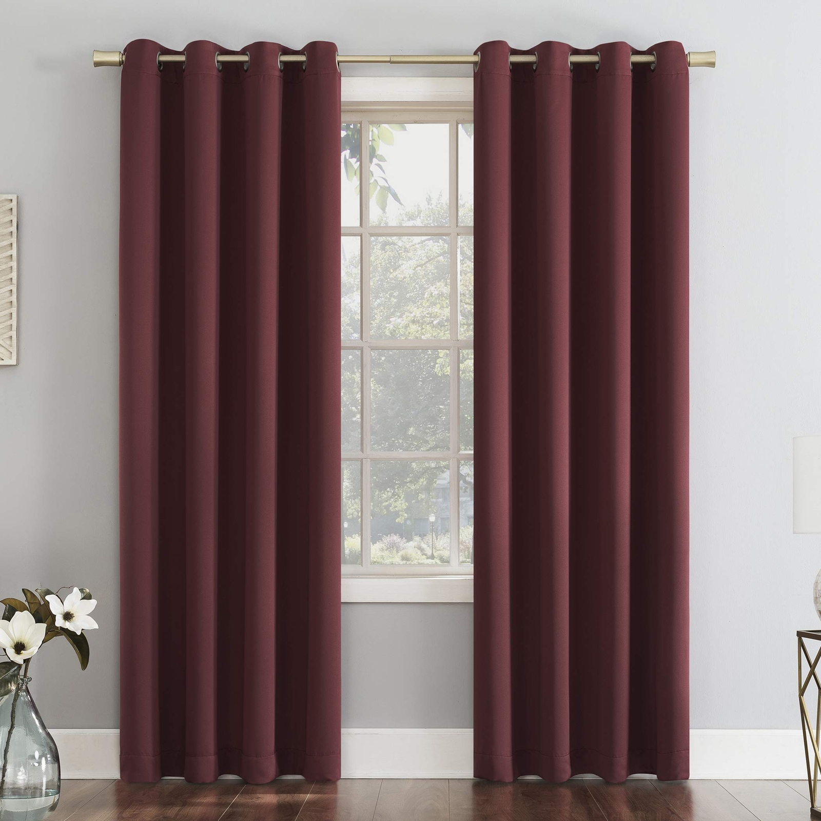 Sun Zero Soho 54x84 Blackout Grommet Curtain Panel Energy Efficient