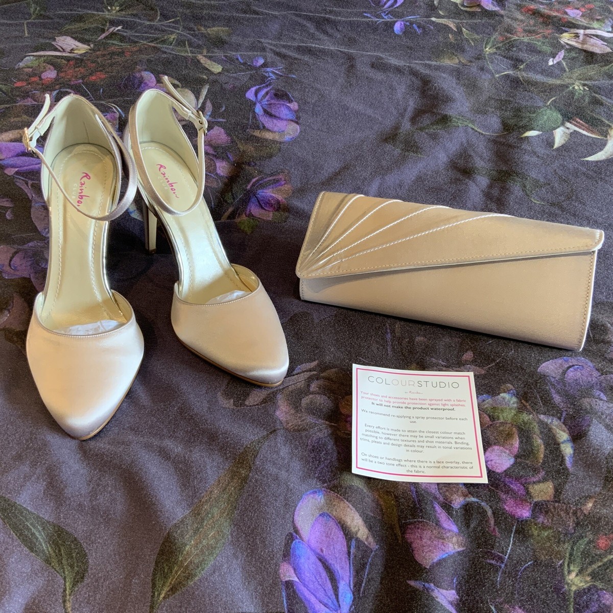 Rainbow Club Wedding Shoes Carly Size Tess Handbag Used Once