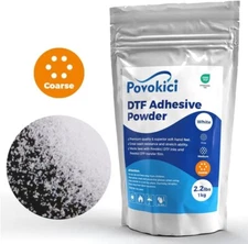 Povokici DTF Powder for Sublimation DTF Printing 2.2lb Adhesive White DTF Powder