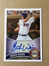 2011 Topps Erich Weiss Auto USA BASEBALL Autograph 