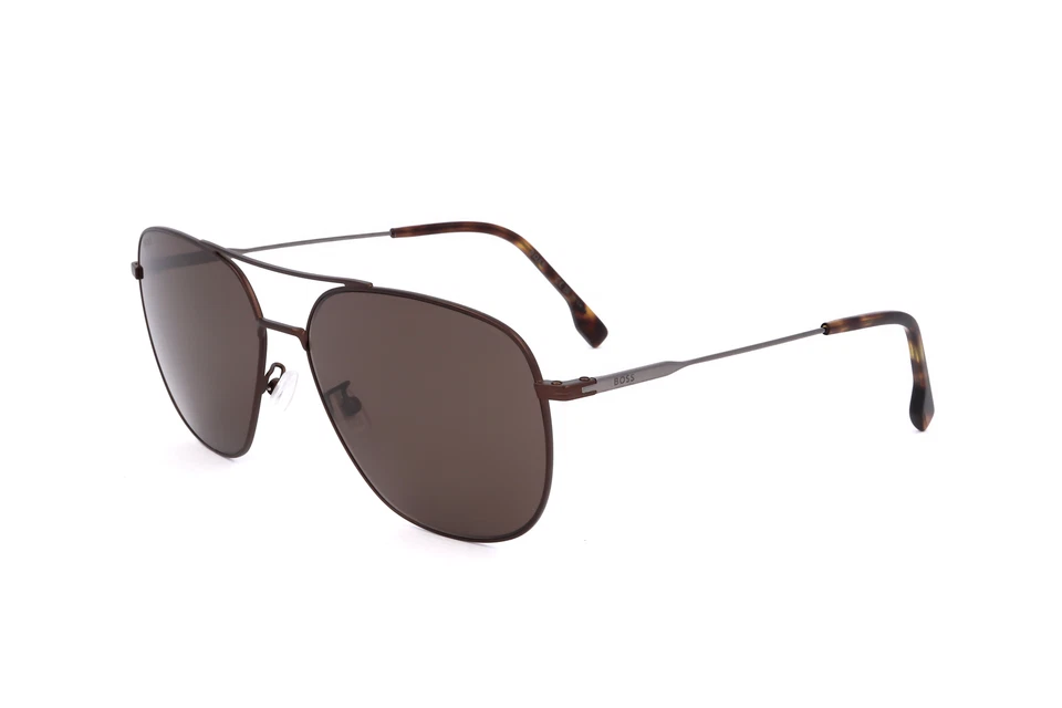 Gafas de sol Hugo Boss para hombre 62 mm marrón mate rutenio oscuro BOSS1557-O-F-S-1OT-70