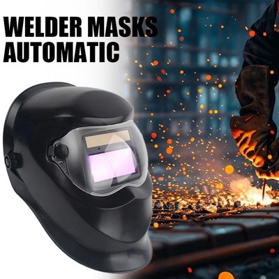 Welder Masks Automatic Darken Light Large View Auto Darkening Welding Facema d
