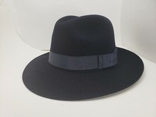 BAILEY STANZA FUR FELT HAT FEDORA NAVY MADE IN USA