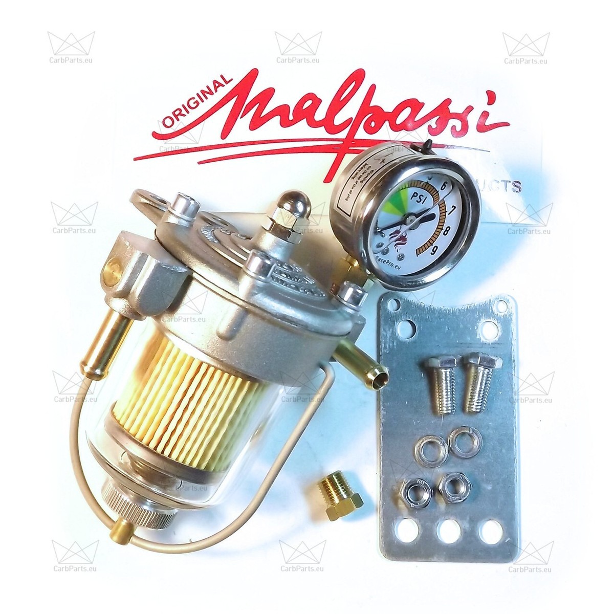 MALPASSI FILTER KING 67mm Fuel Pressure Regulator Carburetor Glass