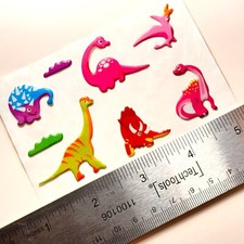 1997 Vintage Puffy Dinosaur Bright Stickers, Excellent Condition