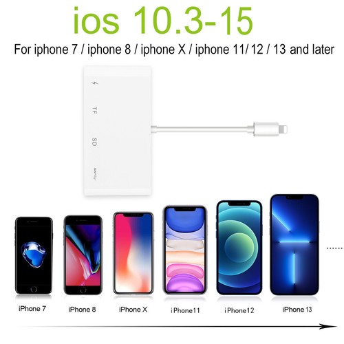 High-Speed Transfer For iPhone to SD/TF Card Reader with Charging Port Adapter - Picture 6 of 9