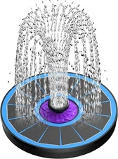 SZMP 3.5W Solar Powered Bird Bath Fountains with Flower 2023 Upgraded