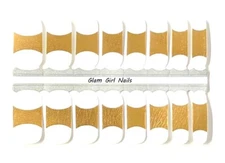 Gold Foil French Manicure Nail Polish Strips / Nail Wraps / Nail Stickers