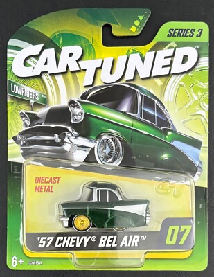 MGA Car Tuned #07 Lowrider '57 Chevy Bel Air Gold Wheel SERIES 3 Walgreens Exclu