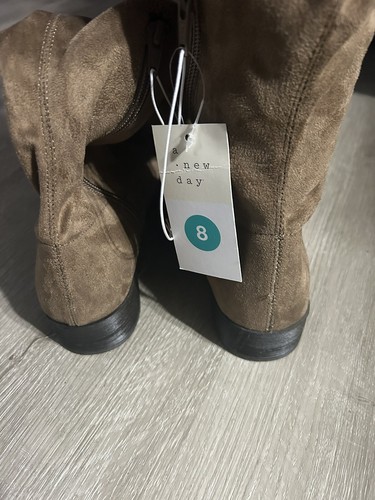 Women's A New Day Sidney Over Knee Boots 23” Tall Boots Taupe Sz 8 Memory Foam - Picture 4 of 7