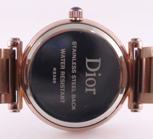 Bellissimo Orologio Da Polso Dior Donna Quarzo Quadrante Argento Cinturino Acciaio Funzionante - Foto 8 di 8