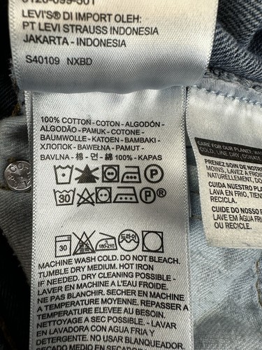 Levi’s 505 Jeans Distressed Ripped Blue Denim Pants Mens 36X36 (Actual 35X33.5) - Picture 17 of 24