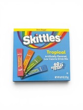 Skittles Zero Sugar Tropical Drink Mix 60ct Variety Pack Water Enhancer Low Cal