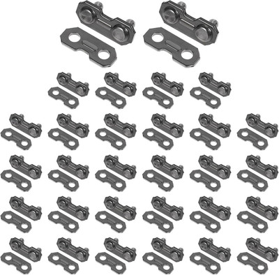 30 Sets 3/8 Chainsaw Chain Repair Links Master Connectors Preset Straps Kit
