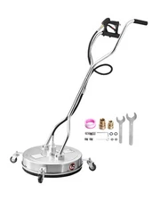 VEVOR 20" Pressure Washer Surface Cleaner 4 Wheels Dual Handle 4500 Max PSI